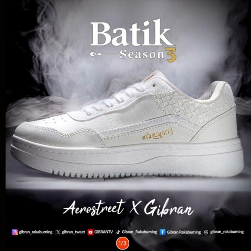 Aerostreet X Gibran Batik Series - Sepatu Sneaker Casual Pria Wanita