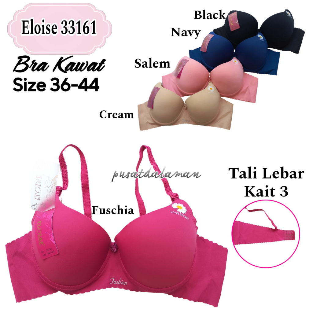 BRA BH ELOISE 33161 BRA KAWAT POLOS BUSA TEBAL CUP C SIZE 36-44