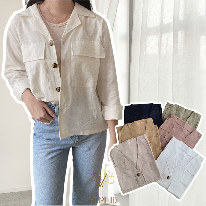 OUTER LINEN | CLARYN | OUTER WANITA | KEMEJA LINEN | KEMEJA WANITA | ATASAN WANITA