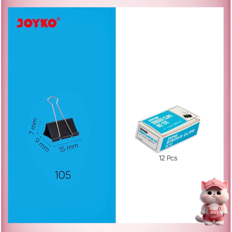 

N112-C Penjepit Kertas/Binder Klip/Binder Clip No.105 Joyko