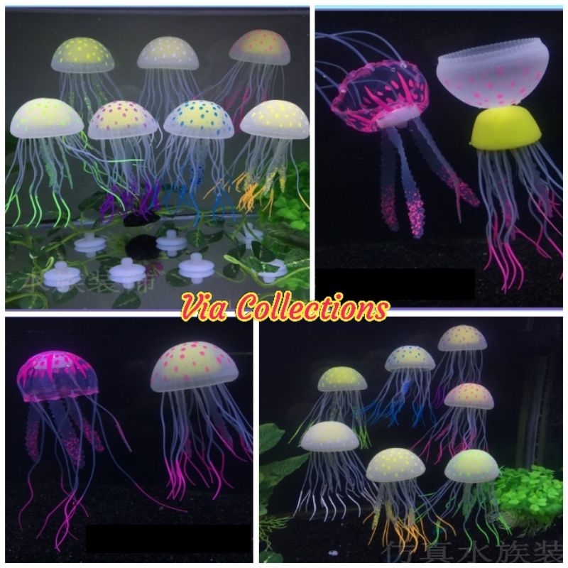 Ubur Ubur Silikon Hiasan Aquarium