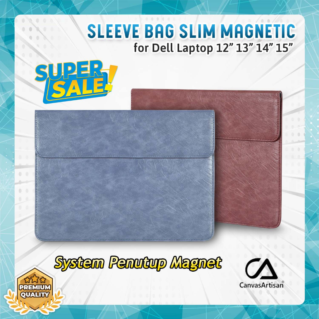 Sleeve Bag Dell Laptop 12 13 14 15 inch Latitude XPS dll Tas Canvas Artisan Waterproof Sleevebag Fas