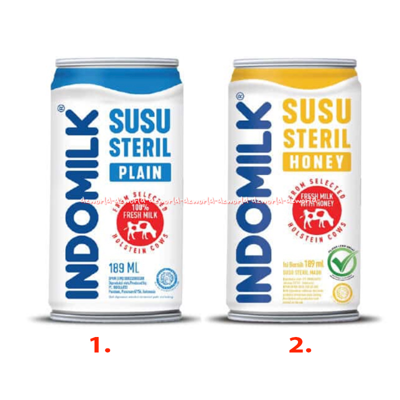 

Indomilk Susu Steril Plain Honey 189ml Holstein Cows Susu Uht Segar Kemasan Kaleng Indo Milk