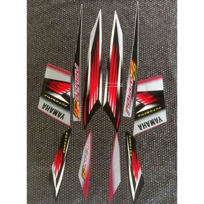 Stripping Nouvo Z merah silver 2005 sticker merah silver Nouvo Z 2005