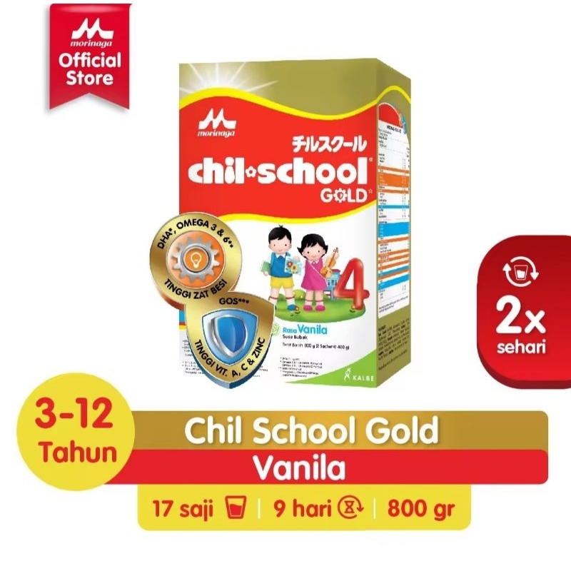 

Chilschool Gold Vanila 800gr susu morinaga Chilschool vanila reguler 800g