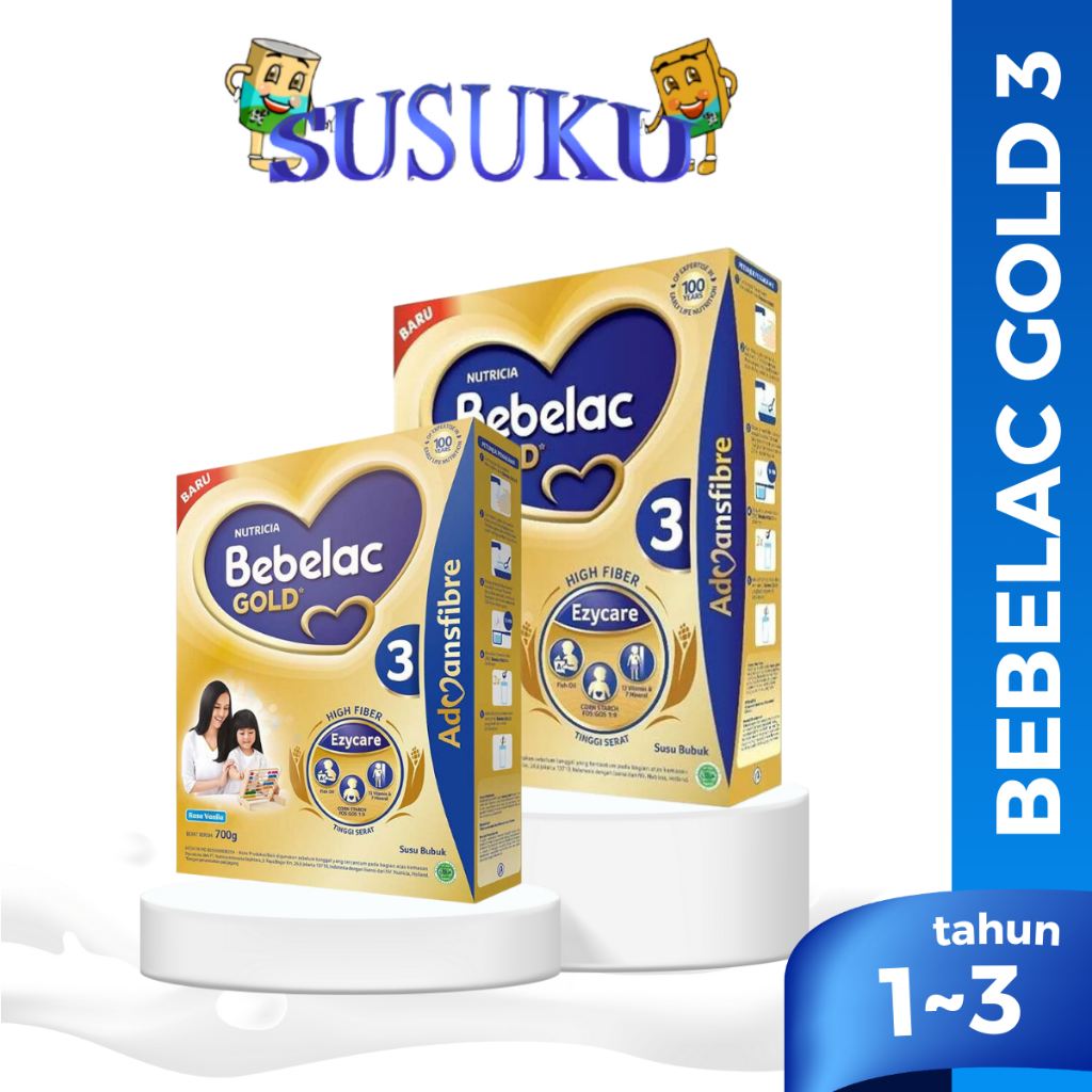 Bebelac Gold 3 Susu Pertumbuhan Anak 1-5 tahun Rasa Vanila/Madu 360/700gr