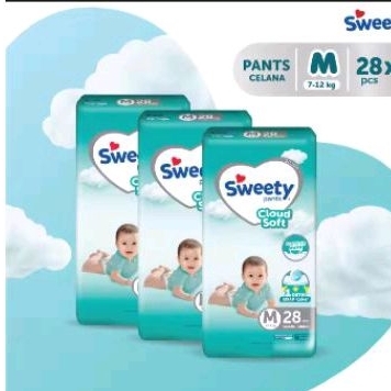 SWEETY SILVER PANTS M84 (3PACK@28PCS) / L78 (3PACK@26PCS) / XL72 (3PACK@24PCS) / XXL66 (3PACK@22PCS)