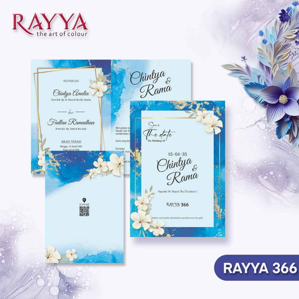 Undangan pernikahan murah / Blangko Undangan Pernikahan Rayya 366 / Undangan soft cover / Undangan e