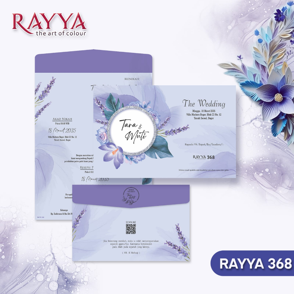 Undangan pernikahan murah / Blangko Undangan Pernikahan Rayya 368 / Undangan soft cover / Undangan e