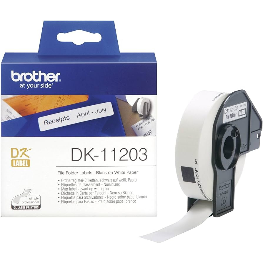 

BROTHER STANDARD ADDRESS LABEL BLACK ON WHITE DK-11203