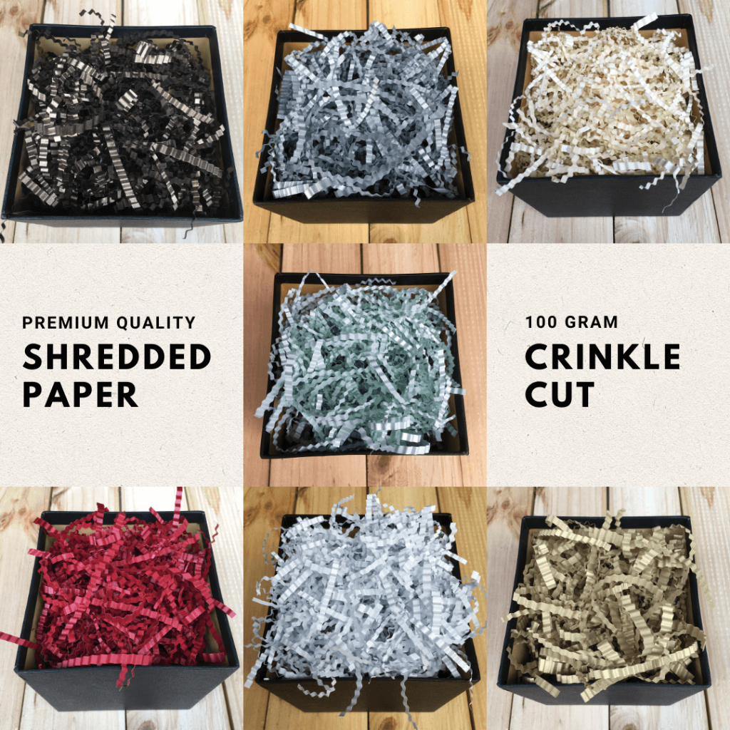

Shredded Paper Keriting Crinkle Premium 100 Gram cocok untuk Hampers Kado Parcel