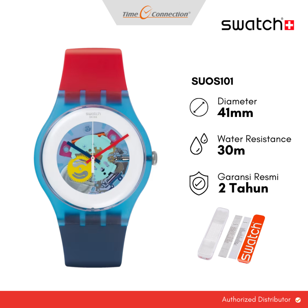 Swatch SUOS101 Color My Lacquered Original / Jam Tangan Pria Wanita Unisex Karet