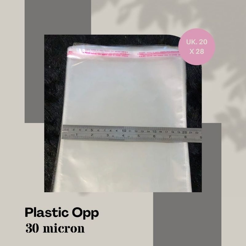 PLASTIK OPP 20×28,5 30MICRON DOUBLE PRESS /garmen baju/hijab/roti