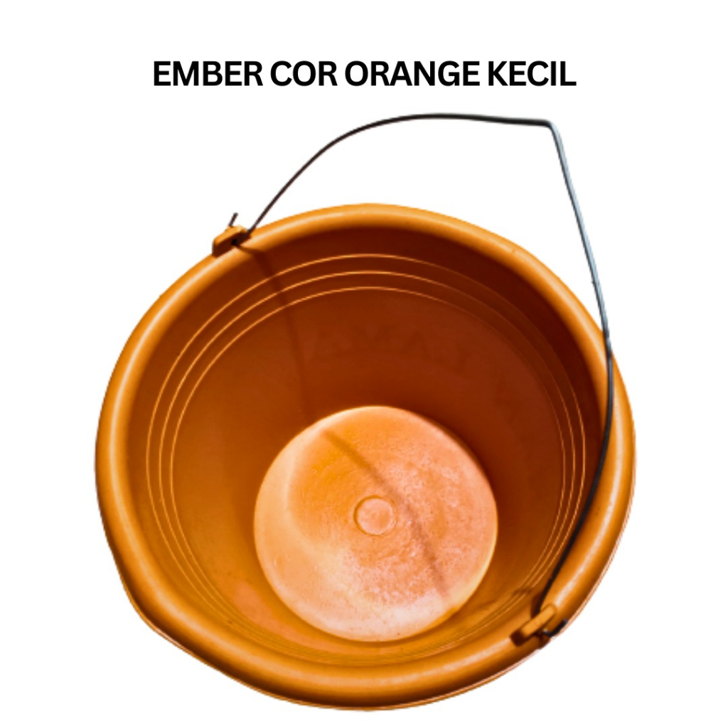 CGP - Ember Plastik MERAH | Ember Cor Anti Pecah | Ember Bangunan KECIL 14"