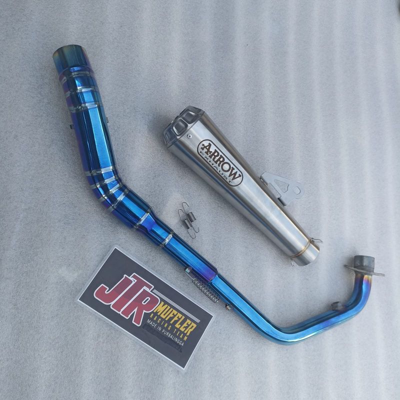 Knalpot racing Arrow leher bluemoon Cbr 150r Cb 150r new Sonic Supra gtr 150