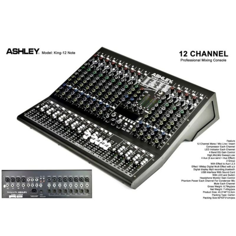 Mixer Ashley King 12 Note Original 12 Channel