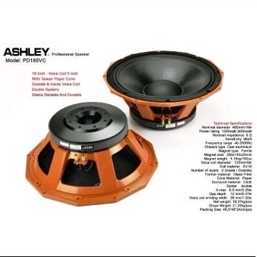 Speaker Component Ashley PD 185VC 18 inch Original Ashley PD185VC