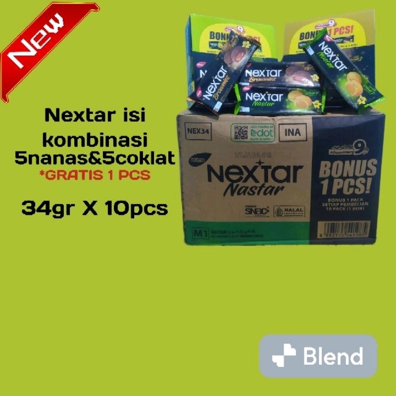 

Nextar Isi Kombinasi Nanas dan coklat 10+1pcs