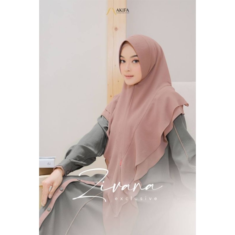 READY STOK Gamis Syar'i Exclusive Zivana by Akifa ORI