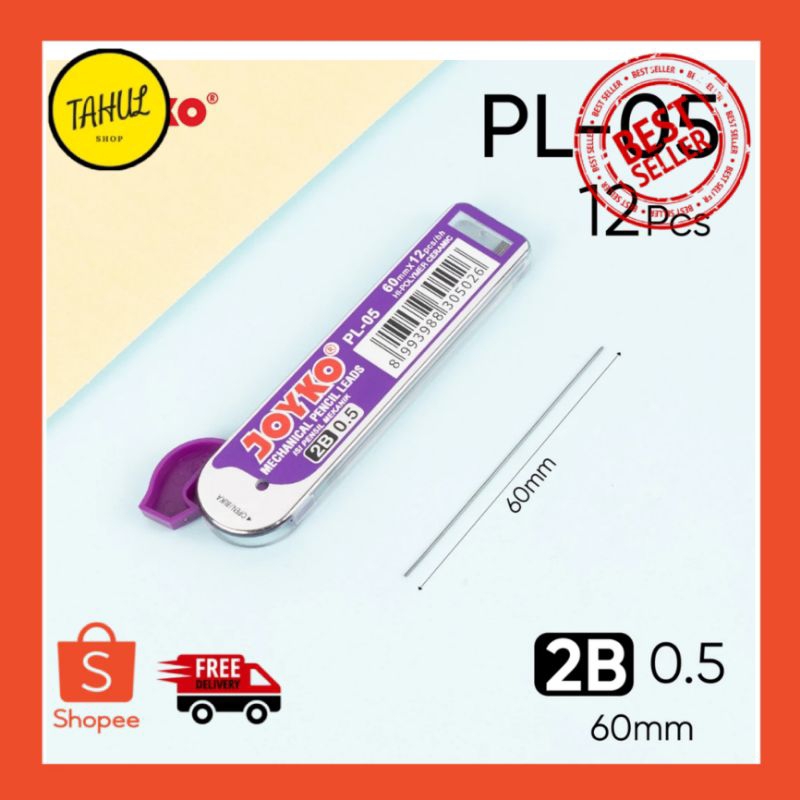 

Isi Pensil Mekanik / anak pensil Joyko / Pencil Lead / 2B / 0.5 mm