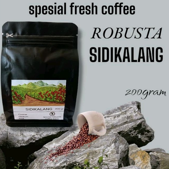 

200gram biji/bubuk kopi robusta Sumatra sidikalang robusta coffee beans spesial fresh coffee