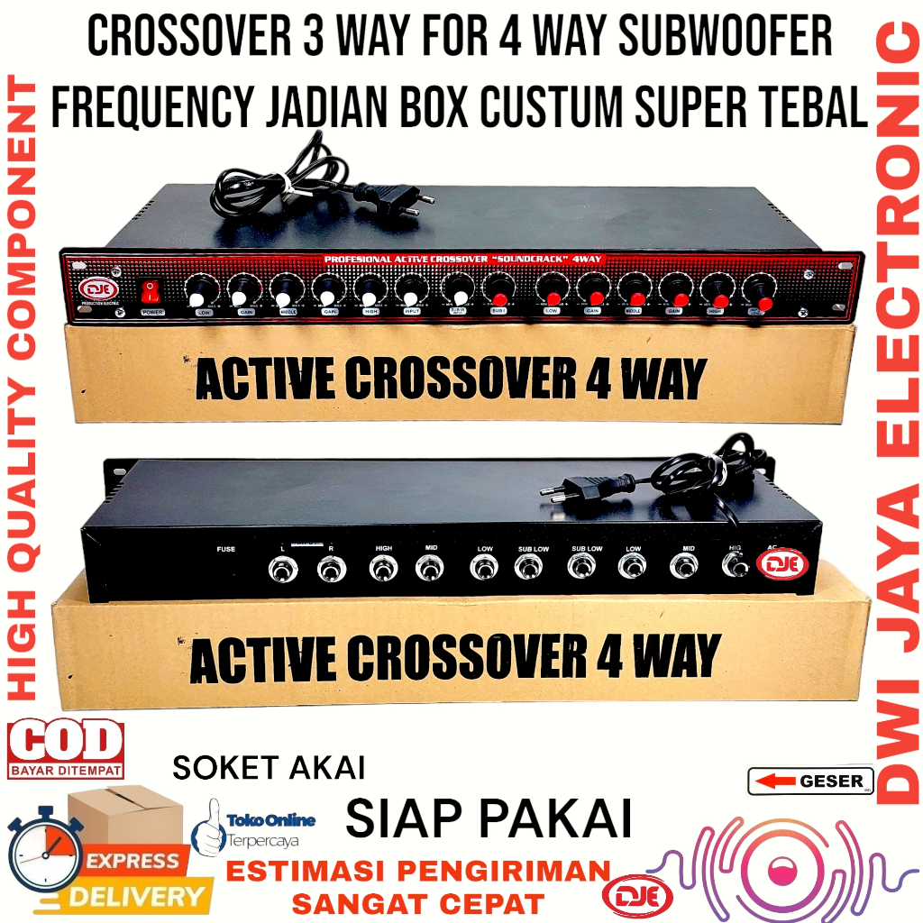 Crossover 3/4 Way Plus Subwoofer Jadian Tinggal Pakai Box Nuw Custom