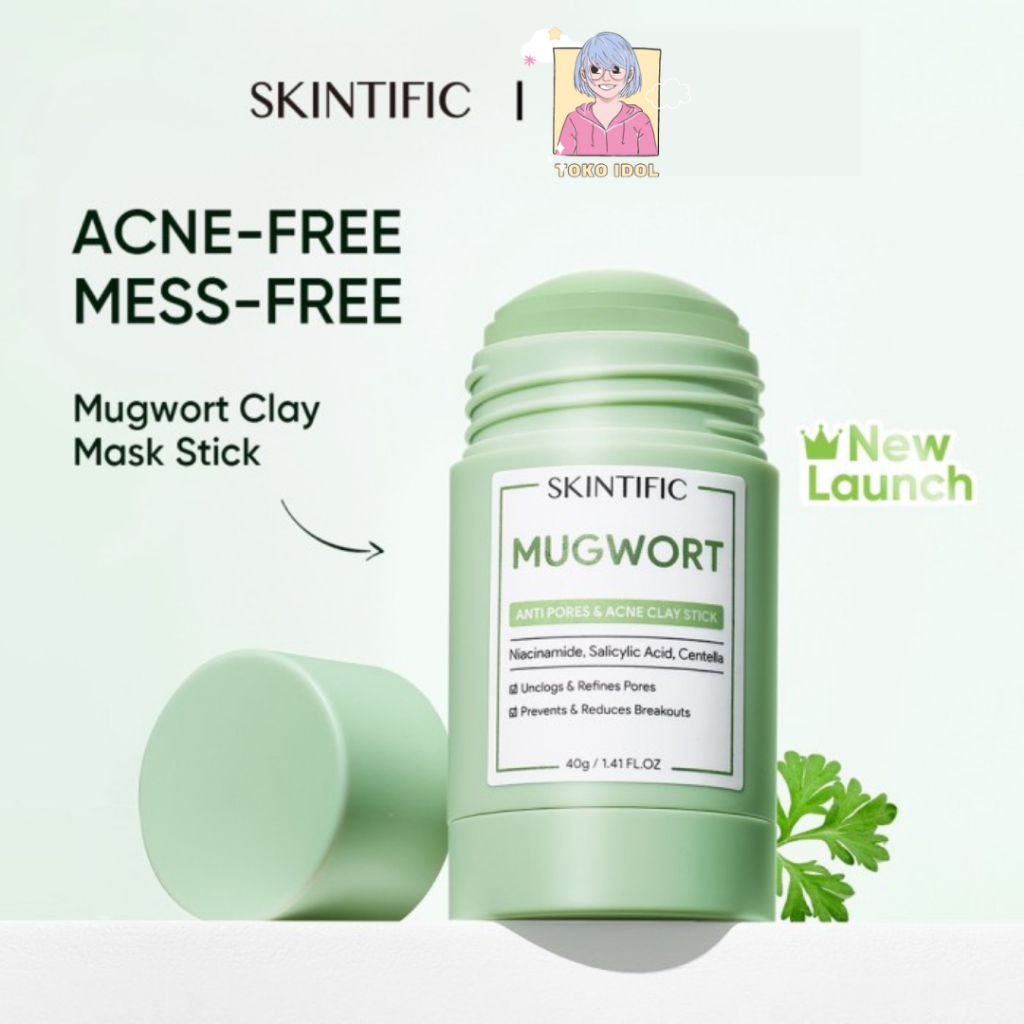 (ORIGINAL) SKINTIFIC MUGWORT STICK,SKINTIFIC MUGWORT CLAY MASK,SKINTIFIC MUGWORT ANTI PORES & ACNE C