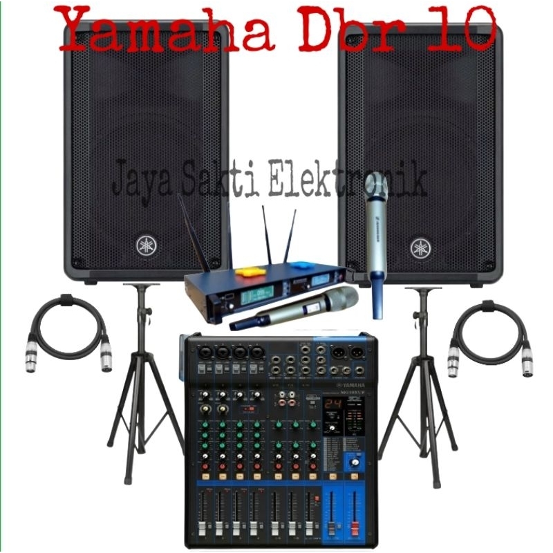 Paket Sound System Yamaha Dbr10 / Dbr-10 Original Mixer Yamaha Mg10Xu