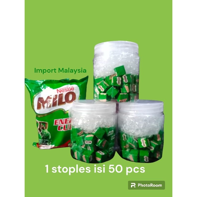 

Milo Cube Eceran 50 pcs Kemasan Dalam Toples