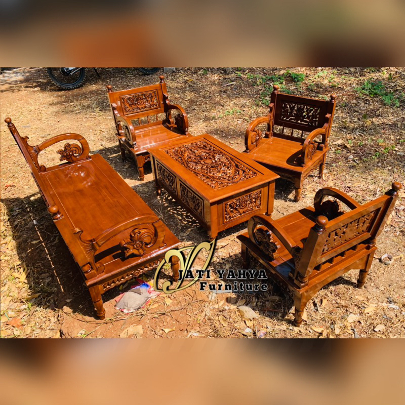 Kursi tamu arimbi jati 3111 meja kursi jati jepara kursi kayu jati kursi ukir