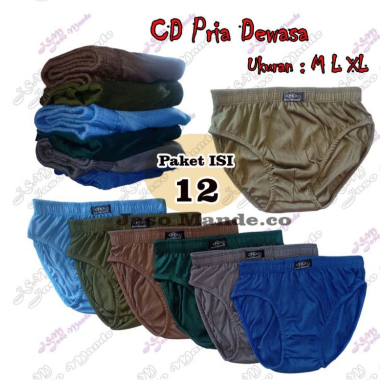 Promo 12Pcs Celana dalam Pria/Celana dalam Cowok/ Pria/Celana dalam Cowok Polos