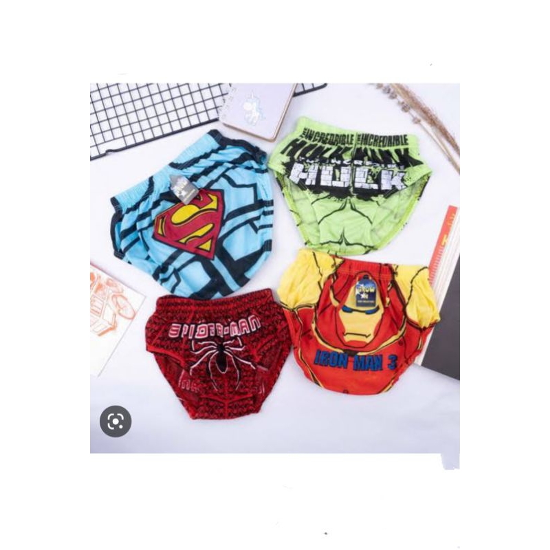 Promo 12Pcs Celana Dalam Anak Cowok Karakter/Celana dalam Anak Karakter/Cd Anak Cowok Karakter