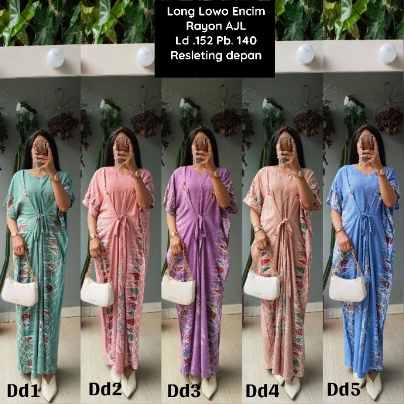 Longdress Lowo storjoan daster kelelawar rayon ajl batik cap