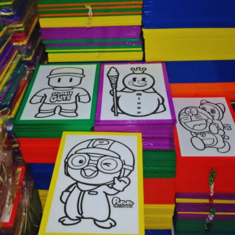 GAMBAR STYROFOAM LUKIS MEWARNAI