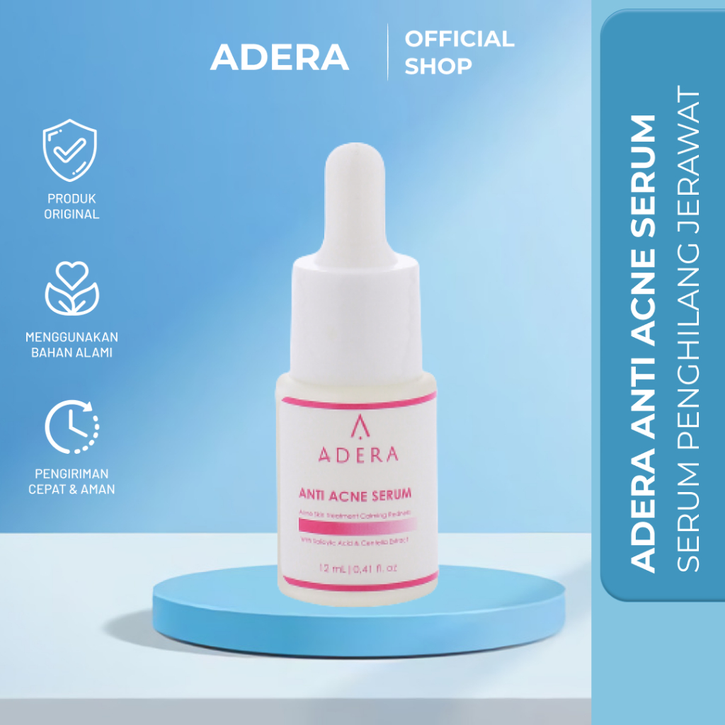 Adera Anti Acne Serum Original Skincare Penghilang Jerawat Bopeng Komedo Minyak Berlebih COD BPOM