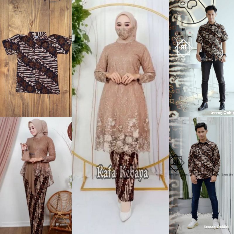 COUPLE KEBAYA TUNIK MODERN/BAJU BATIK COUPLE/ COUPLE KEBAYA KELUARGA