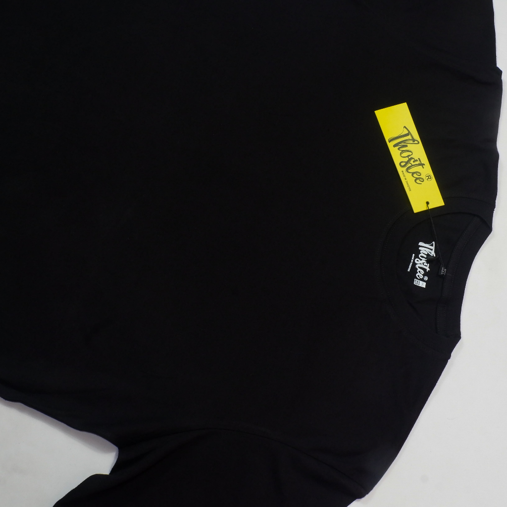 Thostee T-Shirt Kurta Baju Muslim Premium Cotton Combed 30's-Black