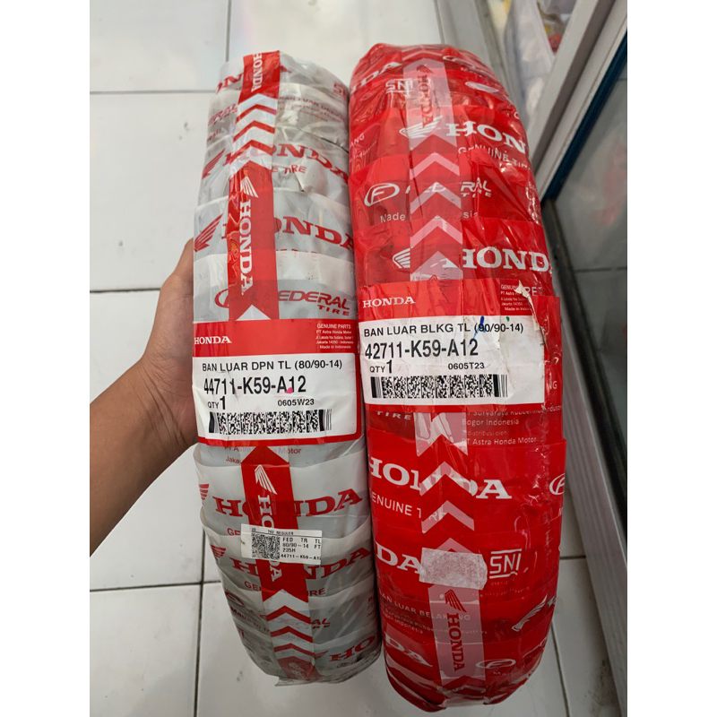 Ban Depan Matic Tubeles Ban Depan Beat Vario Genio Scoopy Karbu Ban Luar 80/90 Ring 14 Tubeles AHM F