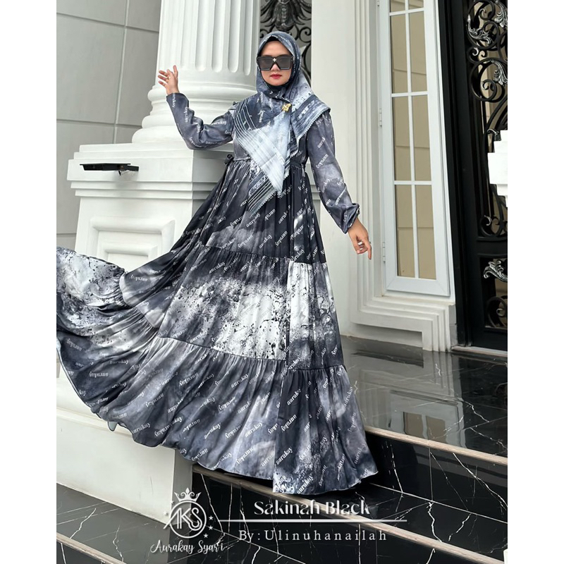 set Sakinah hitam by Aurakay syar’i