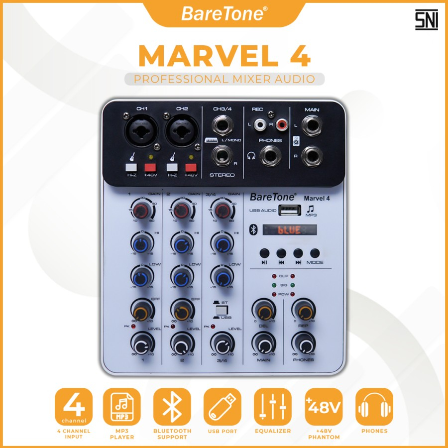 Mixer Baretone Marvel 4 / Marvel 4 / Mixer 4 channel / Mixer 4ch