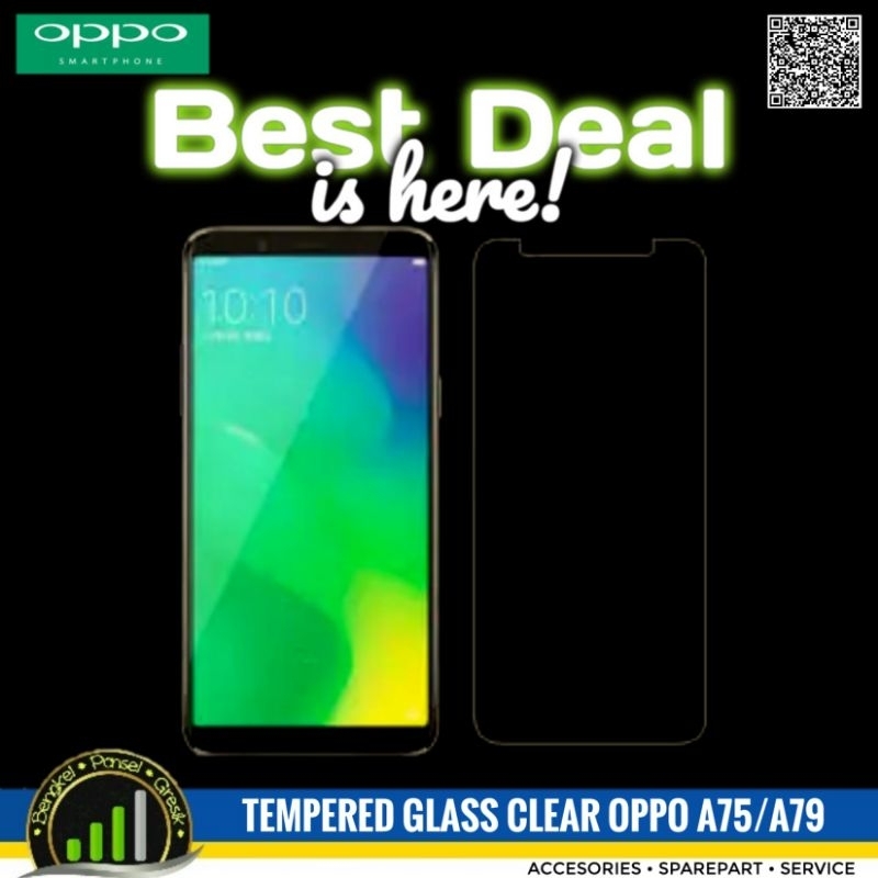Tempered Glass Clear Oppo A75 A79