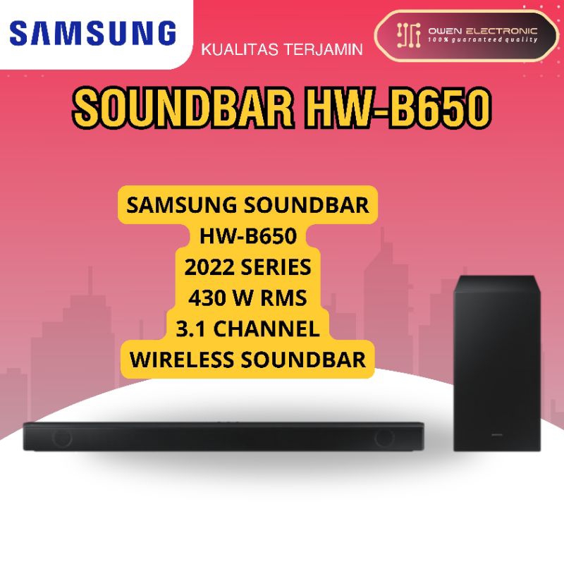 SAMSUNG SOUNDBAR HWB650/HW B650/ HW-B650 3.1 Chanel