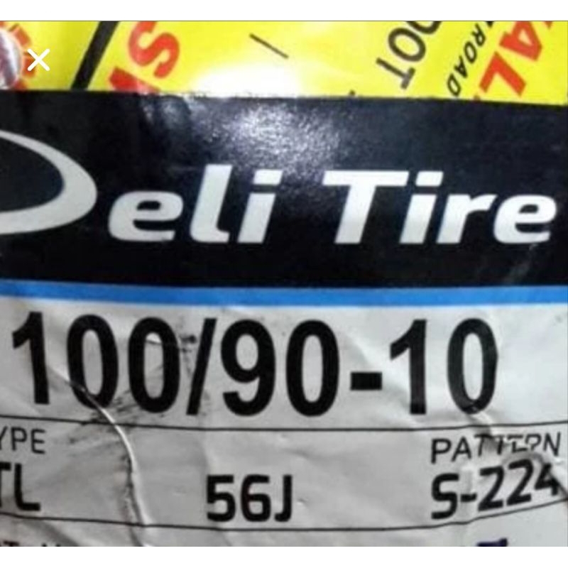 BAN R10 RING 10 UKURAN 100/90-10 100 90 10 TUBLESS DELI TIRE
