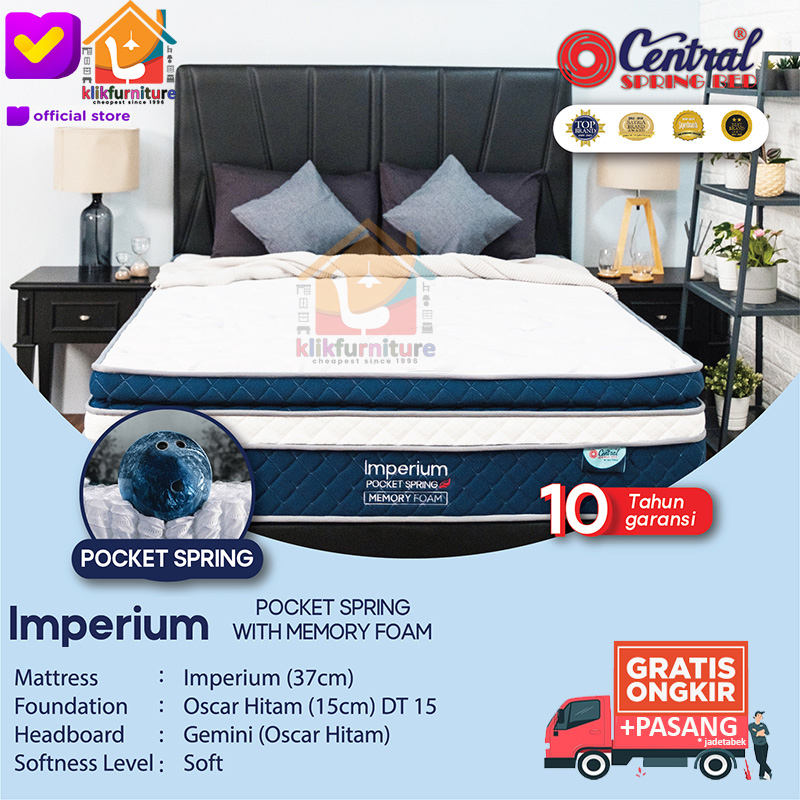Springbed Central IMPERIUM POCKET Spring Sandaran GEMINI