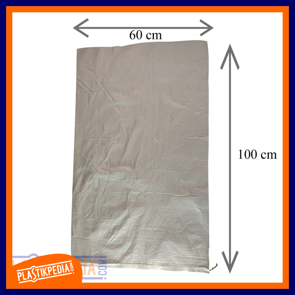 Karung Putih Polos 50Kg Ukuran 60x100 cm (Isi 25 pcs)