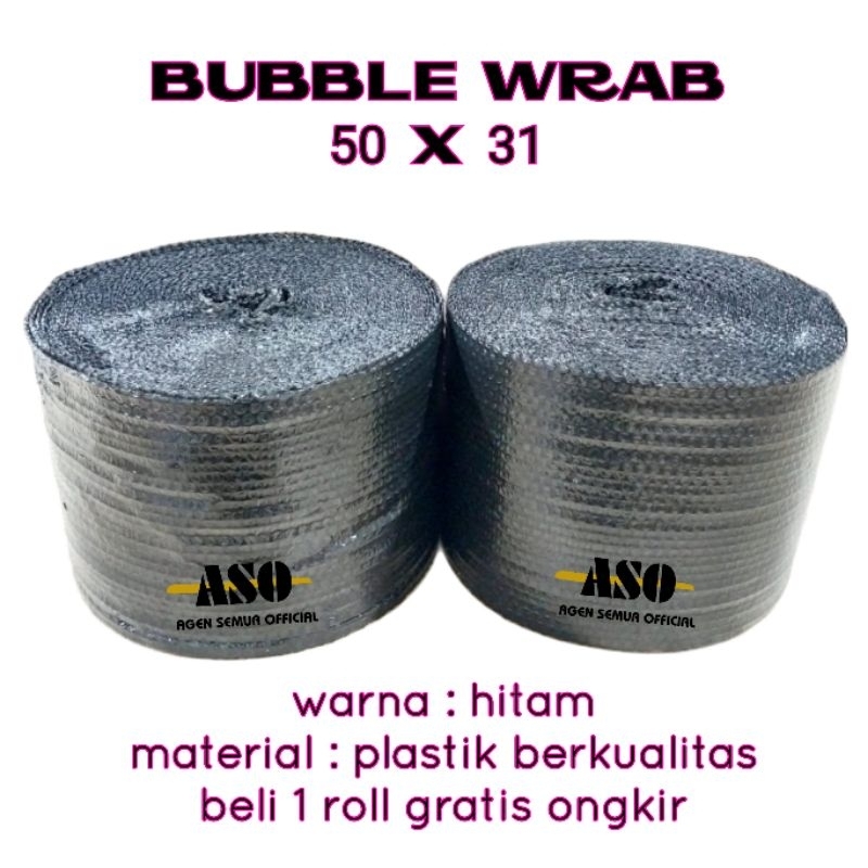 

BUBBLE WRAB 50 X 31 HITAM EKONOMIS buble PROMO !!!!