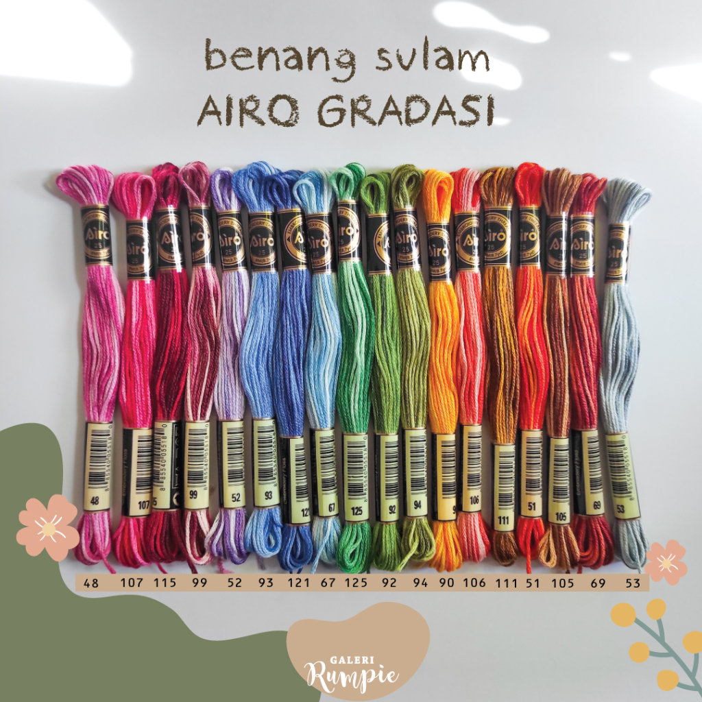 [AIRO] Benang Sulam AIRO Gradasi - Katalog 1