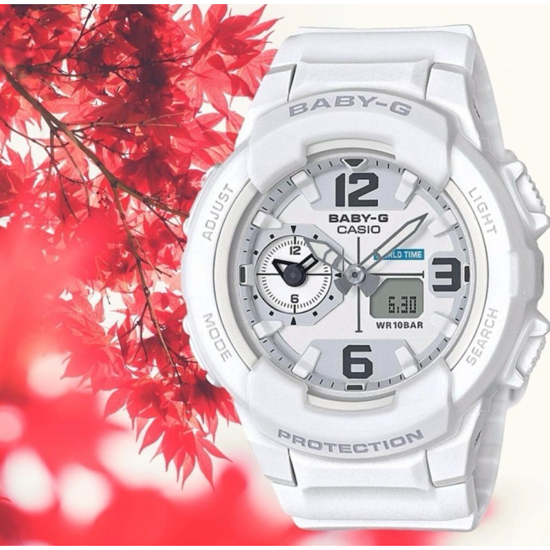 JAM TANGAN BABY G BGA-230 Bga230 Double Time Pink GOLD