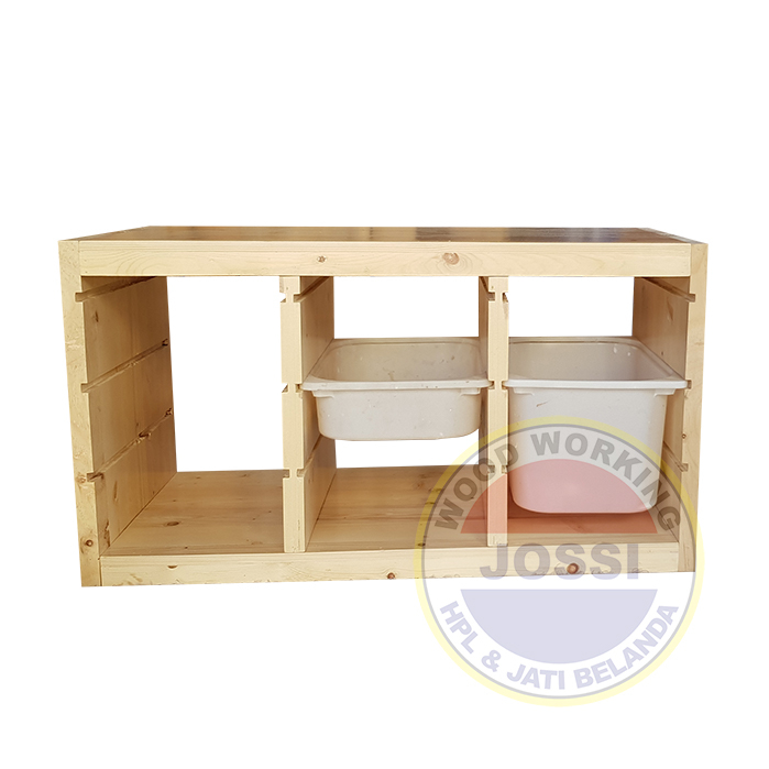 Rak Montessori / Rak Penyimpanan / Rak Mainan Kayu Jati Belanda