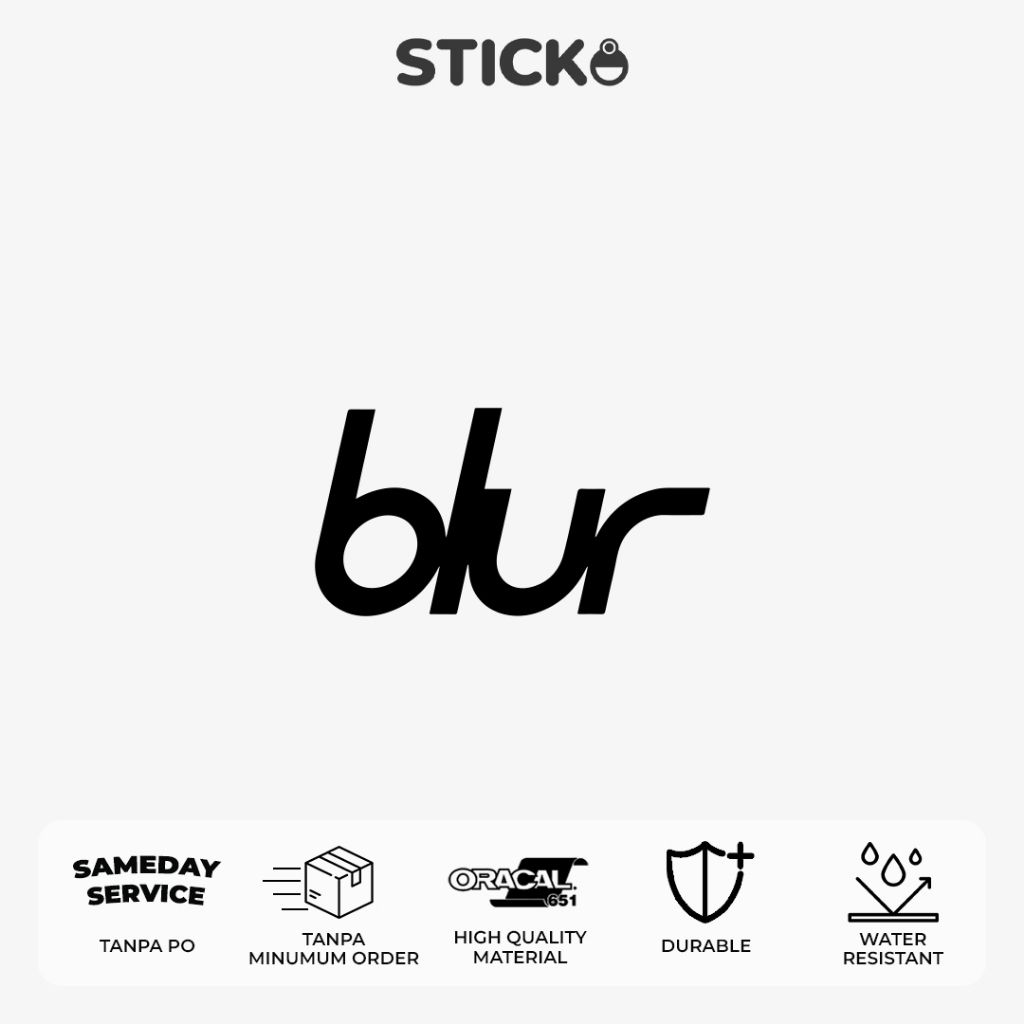 blur Logo Cutting Sticker Decal Band Britpop Stiker Vinyl Oracal
